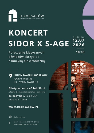 Plakat wydarzenia:  Koncert SIDOR X S-AGE 